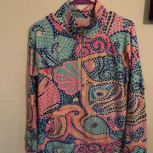 Lilly Pulitzer Quarter Zip Pullover Crewneck